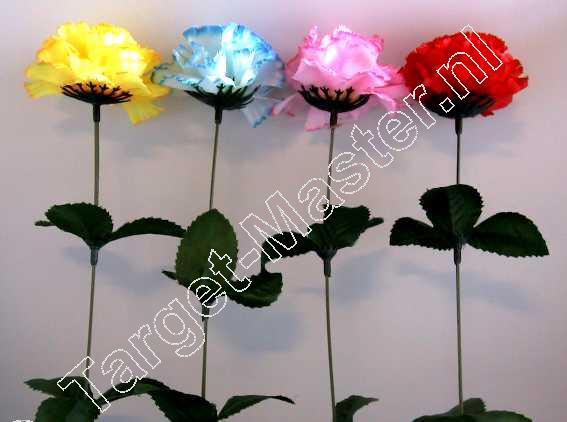 Kermis ANJER Bloemen Korte Steel ASSORTIMENT KLEUR set 10 stuks